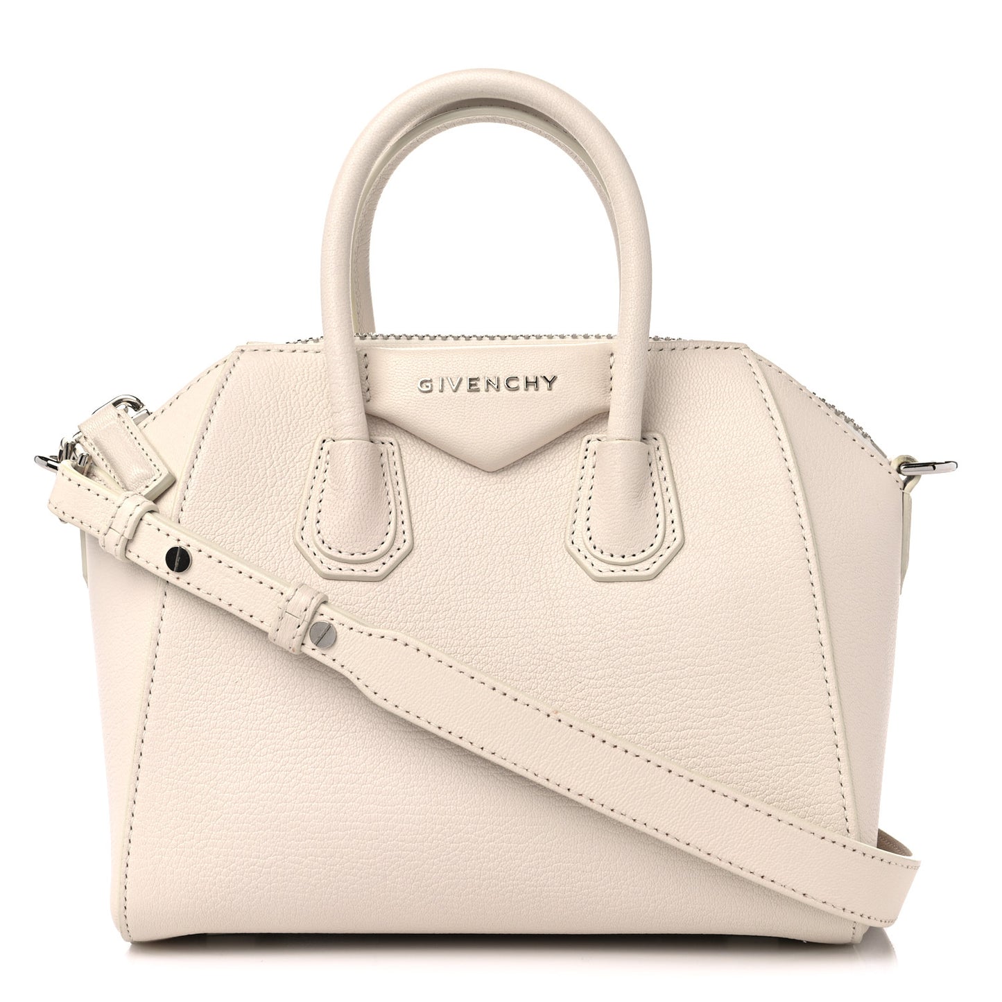 Sugar Goatskin Small Antigona Off White