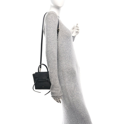 Celine Grained Calfskin Nano Belt Bag Black 2 of 11