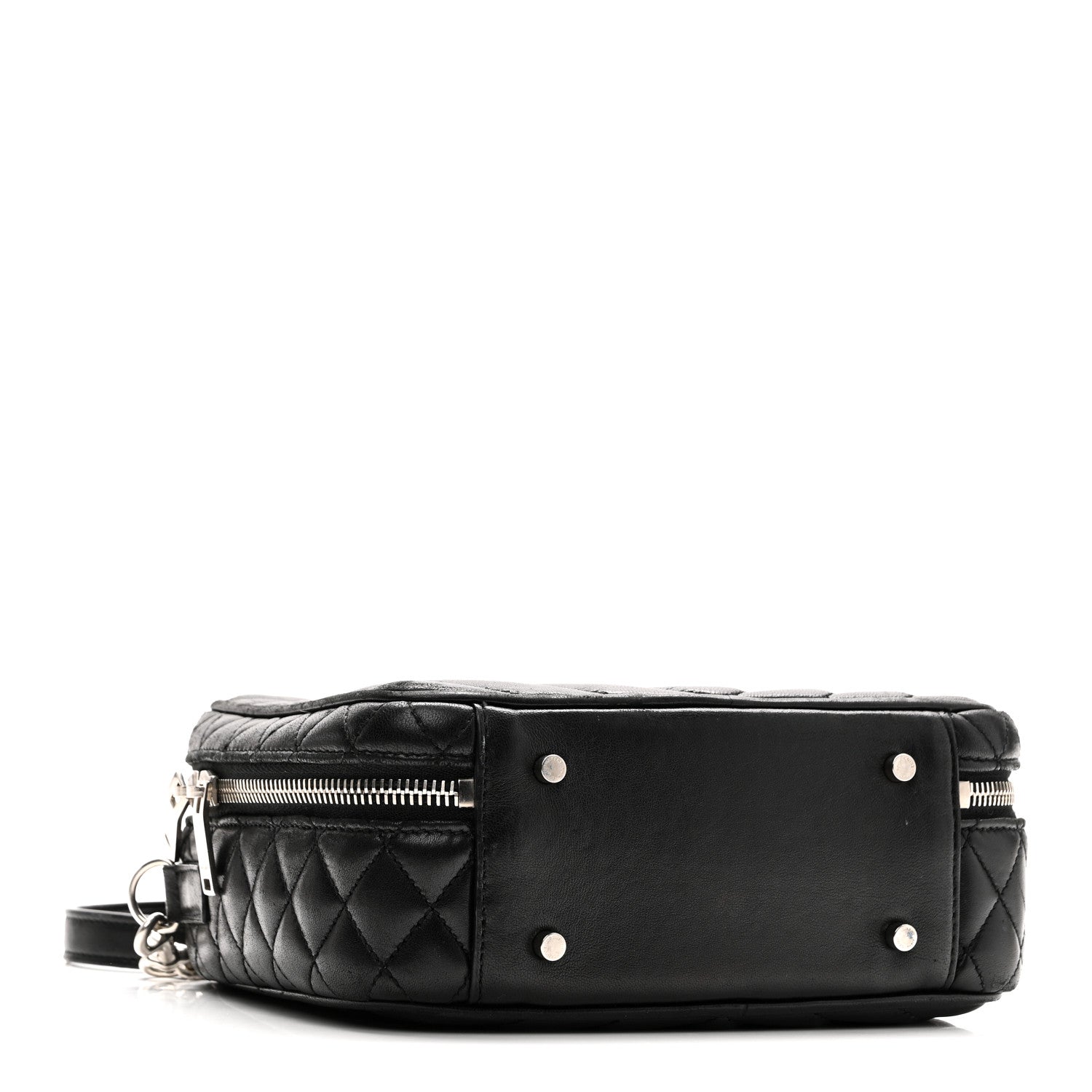 Saint Laurent Lambskin Matelasse Chevron Lunchbox Bag Black 4 of 9