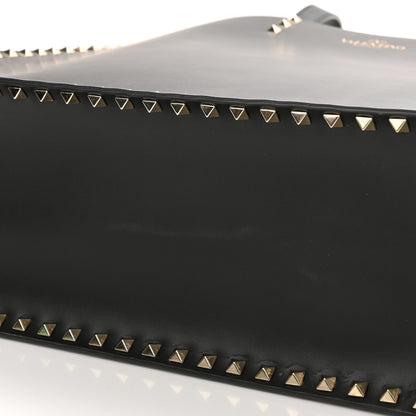 Valentino Garavani Calfskin Rockstud Vertical Tote Black 17 of 20