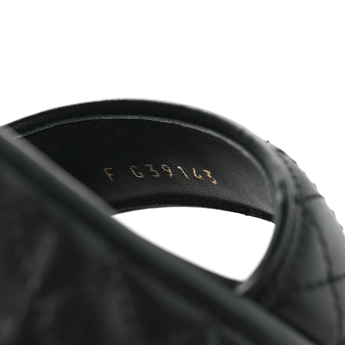 Lambskin Quilted Platform Sandals 39 Black