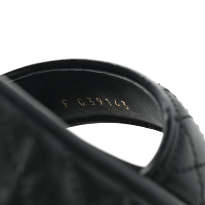 Chanel Lambskin Quilted Platform Sandals 39 Black 8 of 9