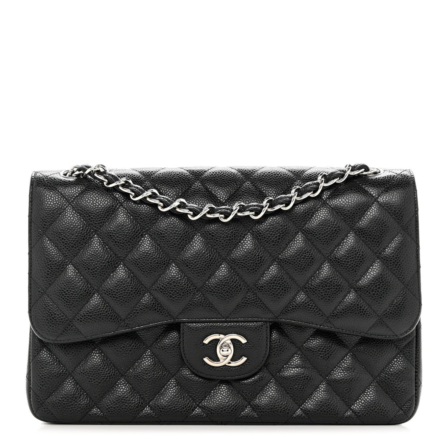 Chanel Caviar Quilted Jumbo Double Flap Black 1 of 9