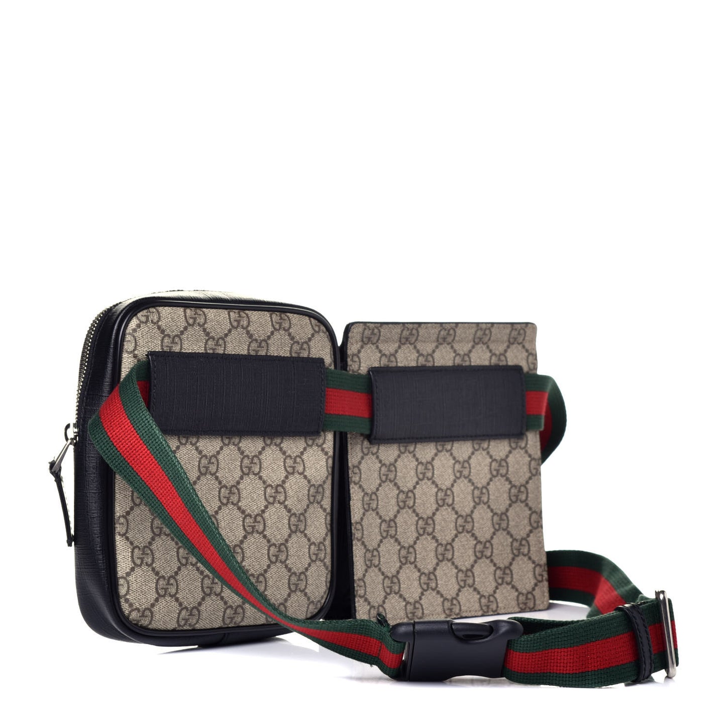 GG Supreme Monogram Web Belt Bag Black
