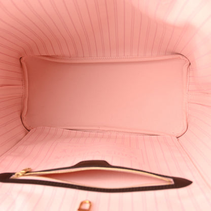 Louis Vuitton Damier Ebene Neo Neverfull MM Rose Ballerine 6 of 11