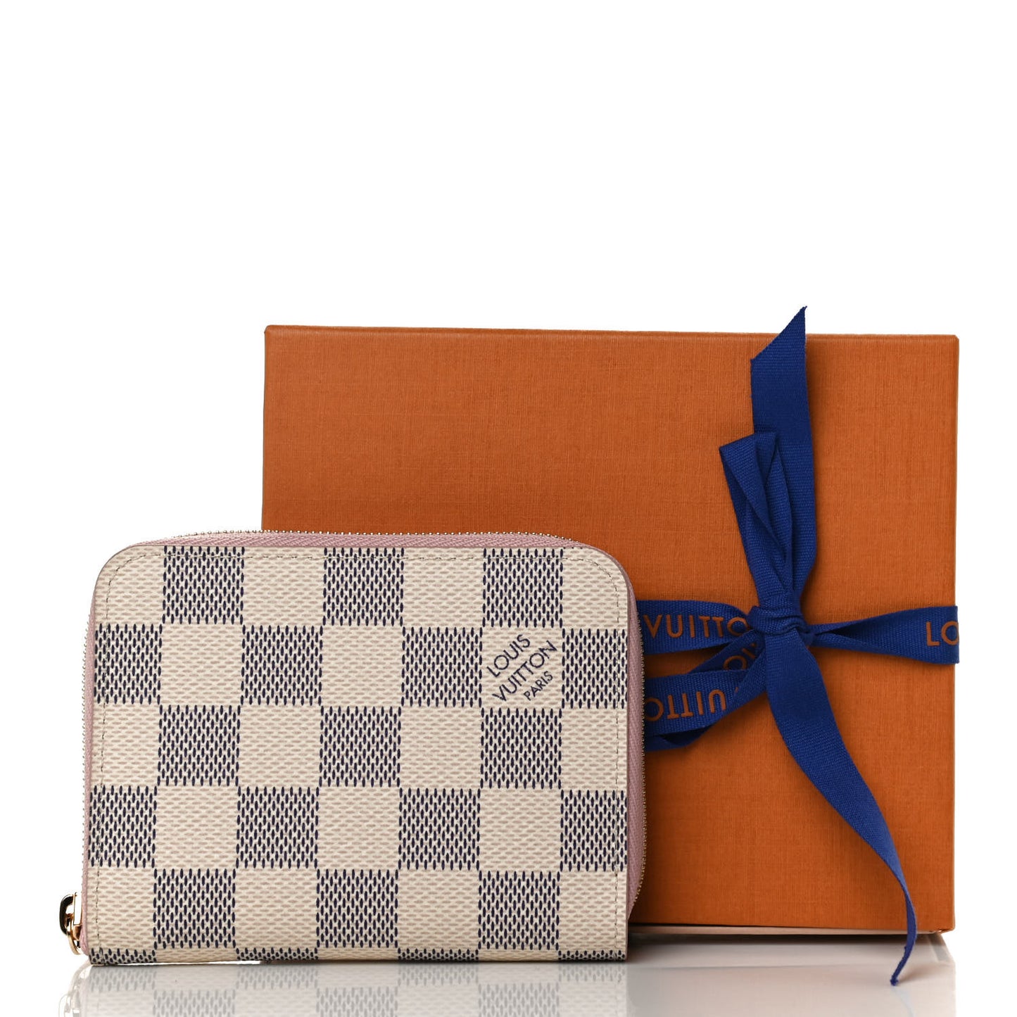 Damier Azur Zippy Coin Purse Rose Ballerine
