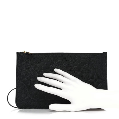 Louis Vuitton Empreinte Monogram Giant Neverfull MM Pochette Black 2 of 10
