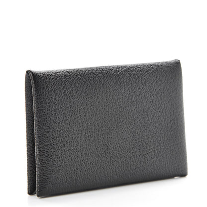 Hermes Chevre Mysore Calvi Card Case Black 3 of 8