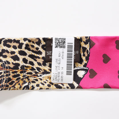 Hermes Silk Jungle Love Love Twilly Rose Vif Bleu Roy 4 of 4