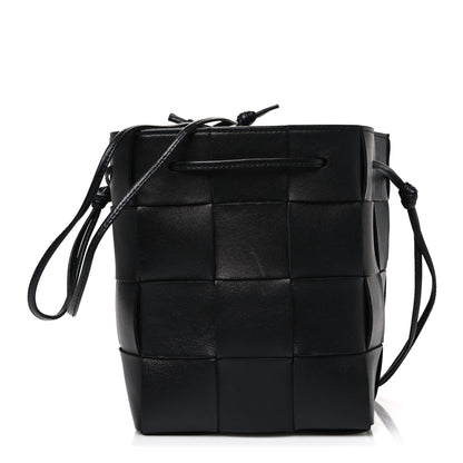 Bottega Veneta Nappa Maxi Intrecciato Cassette Bucket Bag Black 1 of 8