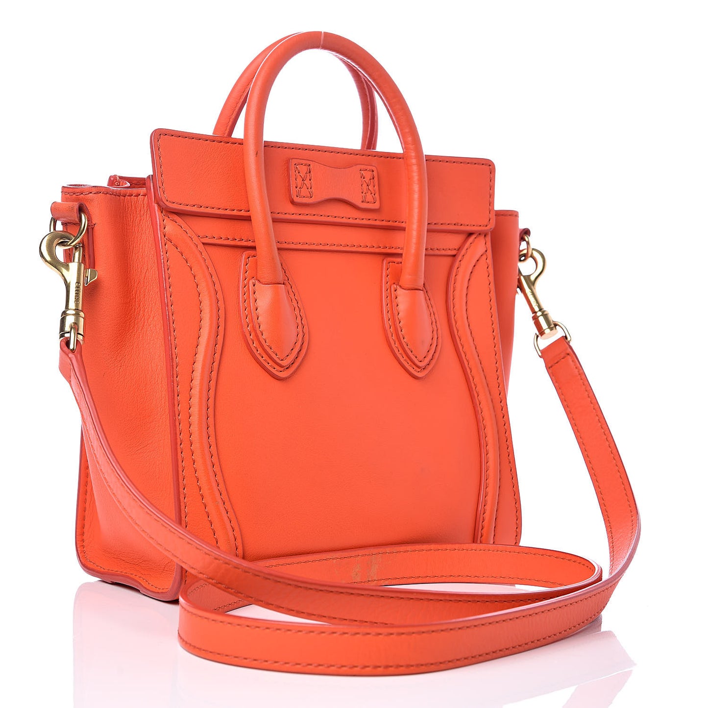 Smooth Calfskin Nano Luggage Fluo Orange