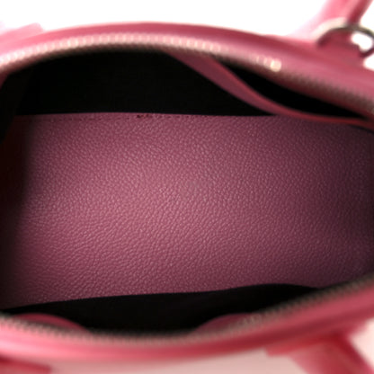 Balenciaga Signature Grained Calfskin Logo XXS Ville Top Handle Bag Rose Bubblegum Black 5 of 12