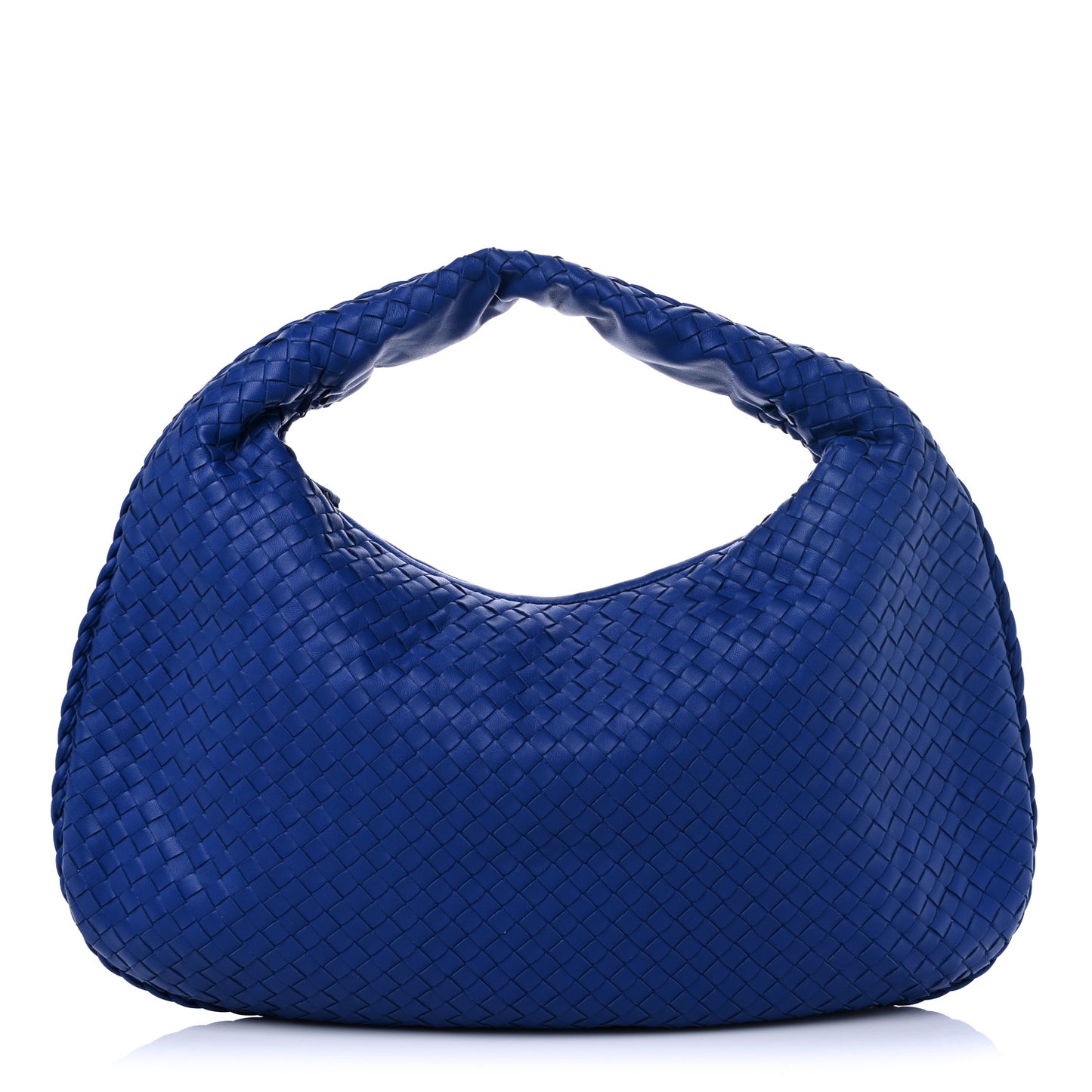 Nappa Intrecciato Large Veneta Hobo Cobalt Blue