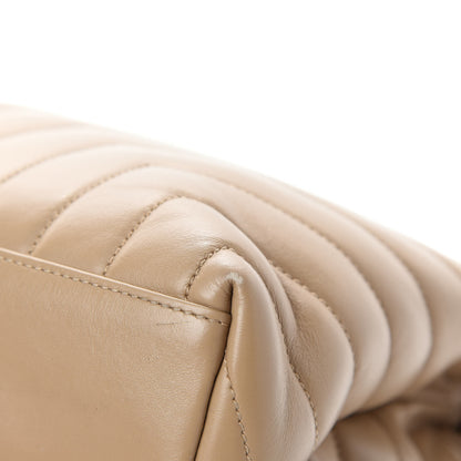 Saint Laurent Calfskin Y Quilted Monogram Medium Loulou Chain Satchel Nude Powder 11 of 16