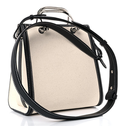 Alexander McQueen Canvas The Short Story Crossbody Beige Black 3 of 12
