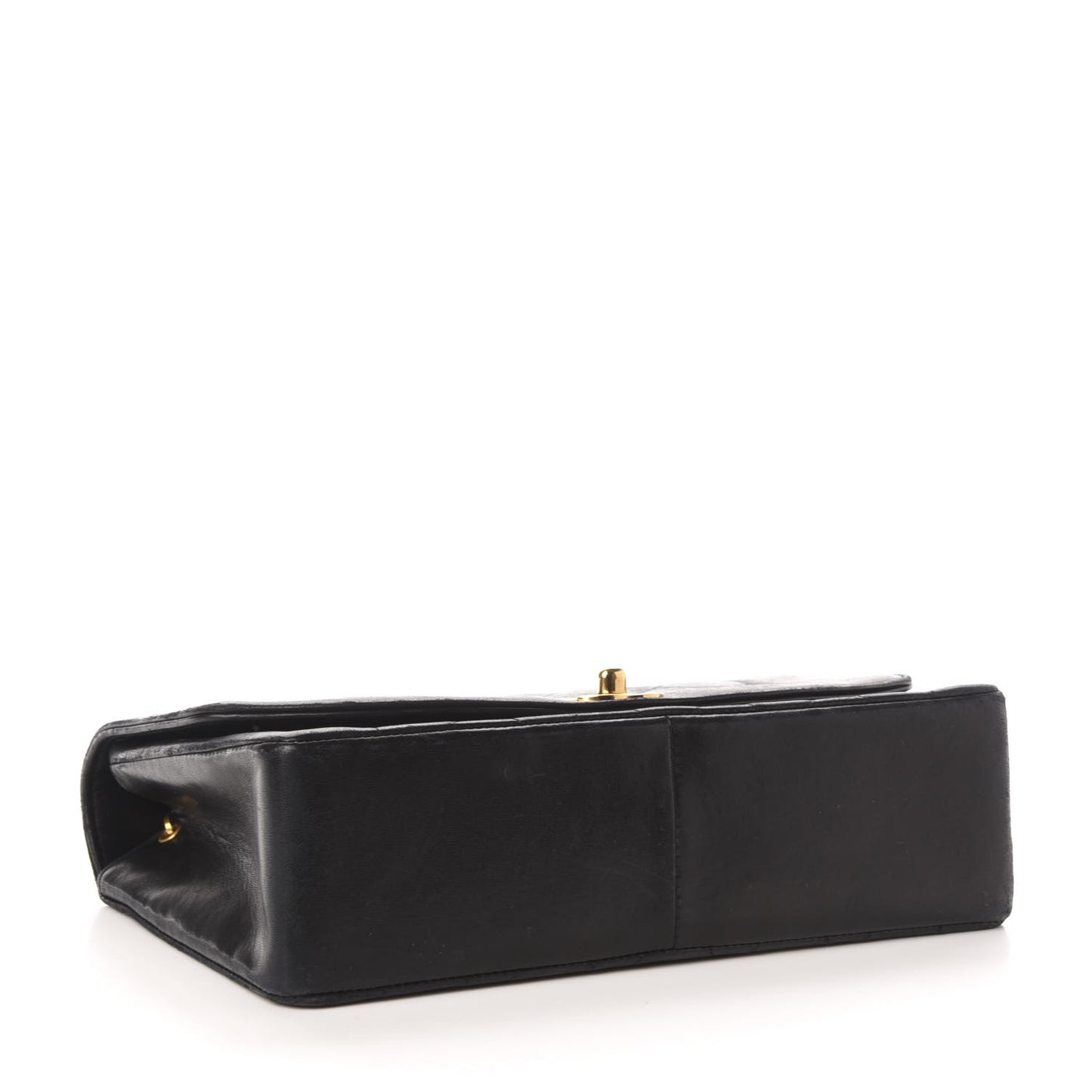 Lambskin Quilted Medium Single Flap Black