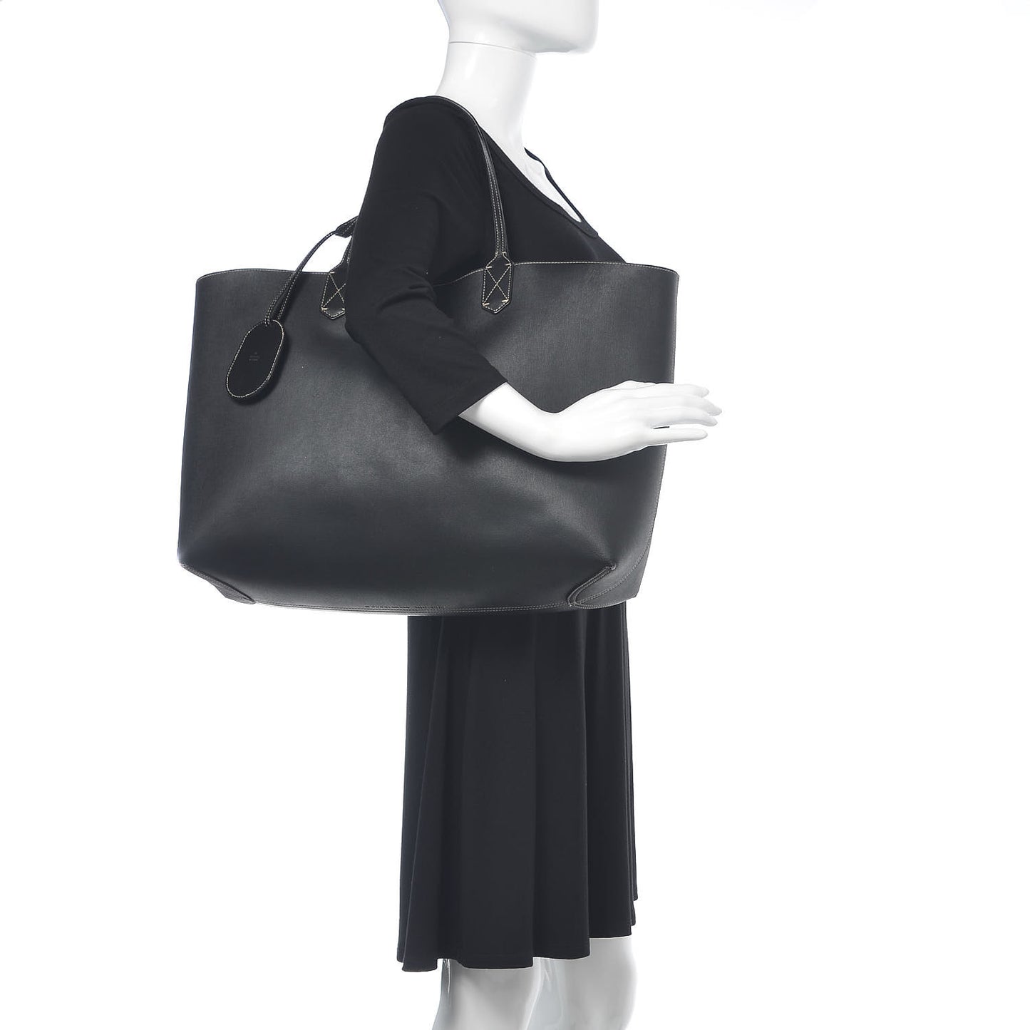 GG Supreme Monogram Large Reversible Tote Beige Black