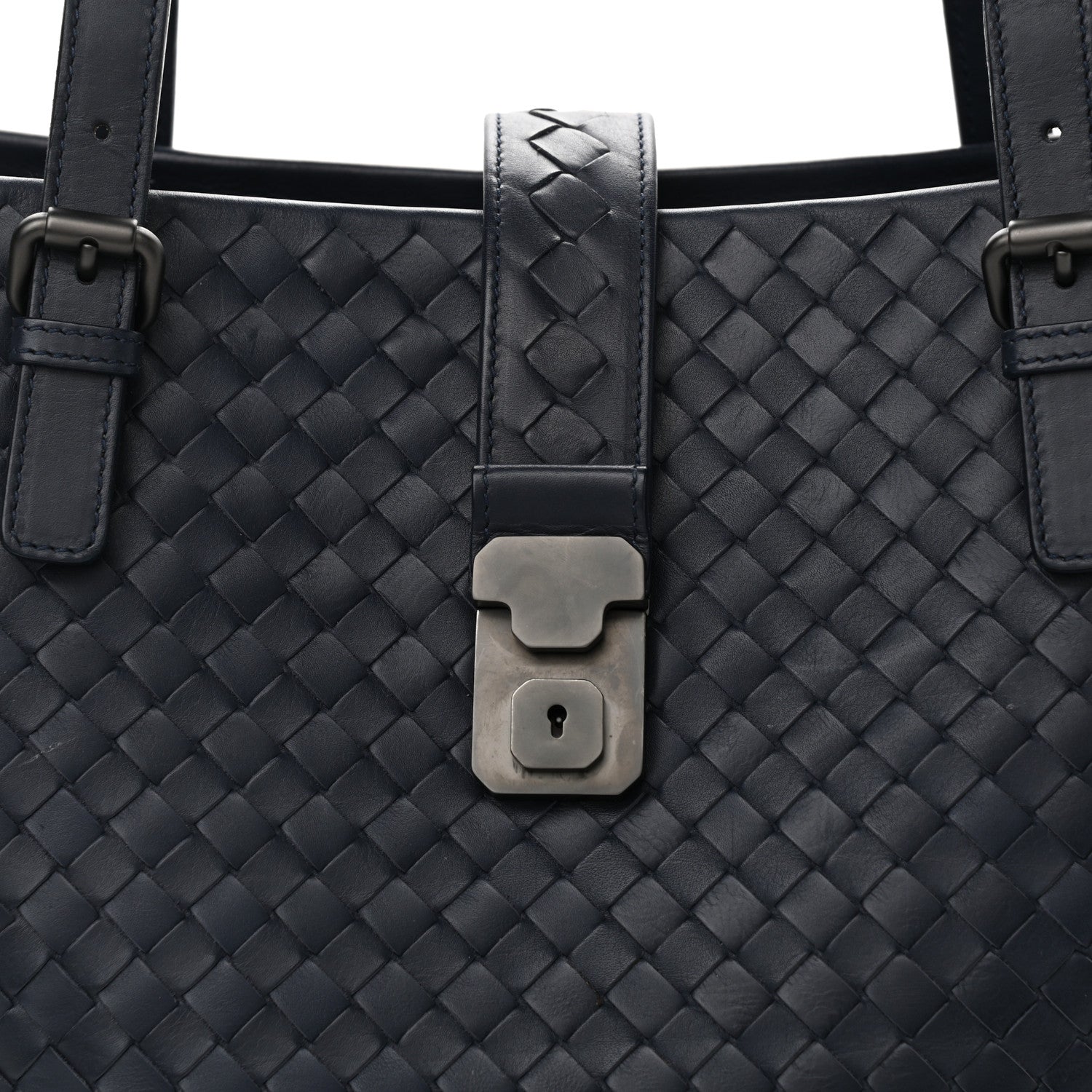 Bottega Veneta Nappa Intrecciato Medium Roma Tote Dark Blue 7 of 10