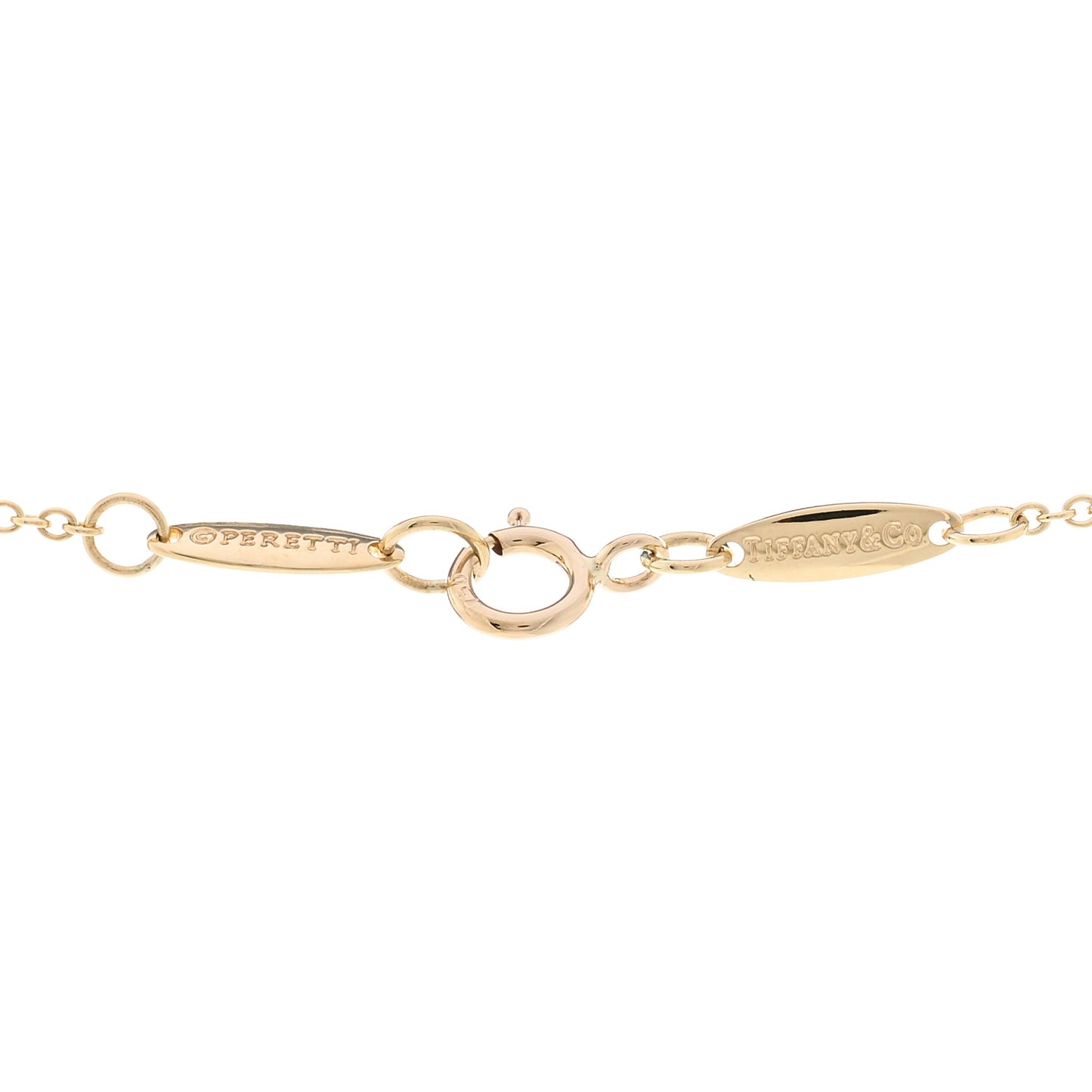 18K Yellow Gold 11mm Elsa Peretti Open Heart Pendant Necklace