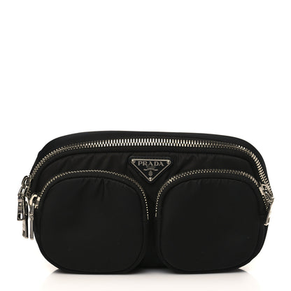 Prada Tessuto Nylon Pocket Cargo Belt Bag Black Fuoco 1 of 7