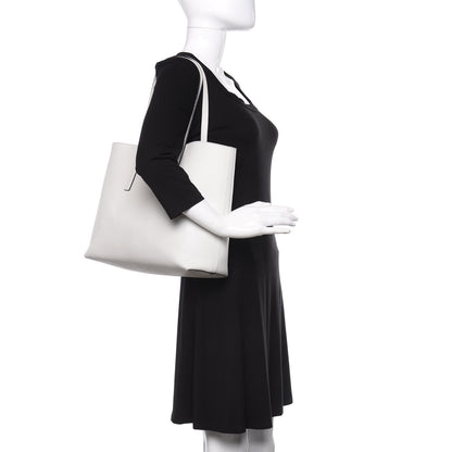 Fendi Vitello Vienna Enamel F is Fendi Shopping Tote White Taupe 2 of 10