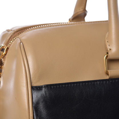 Saint Laurent Smooth Calfskin Bi-Color Duffle 6 Beige Black 13 of 15