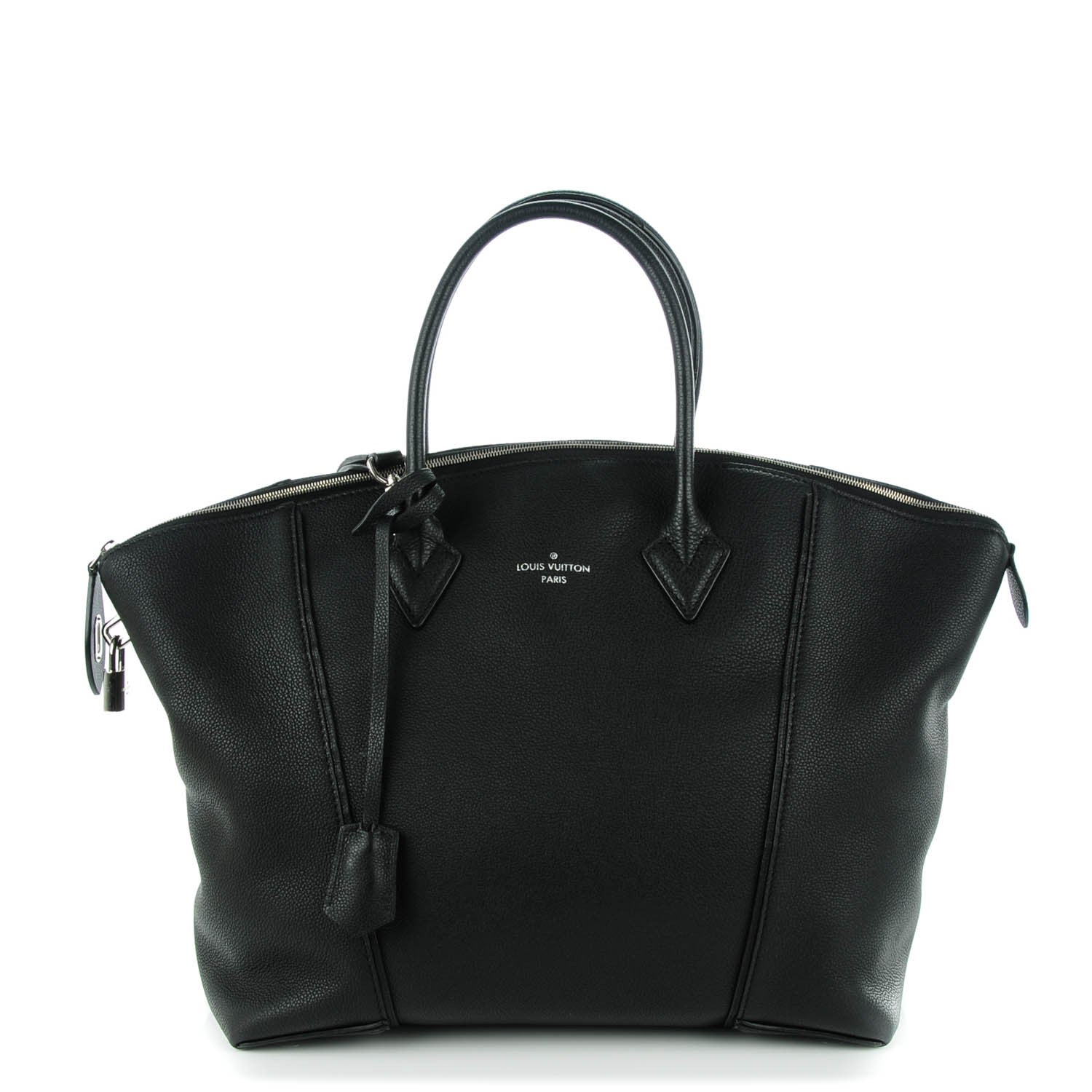 Louis Vuitton Veau Cachemire Soft Lockit MM Black 1 of 7