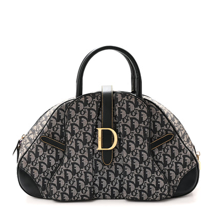 Christian Dior Monogram Mini Saddle Bowler Navy 1 of 10