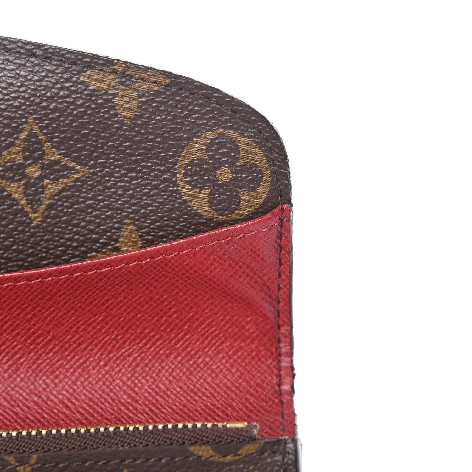 Louis Vuitton Monogram Emilie Wallet Red 7 of 15