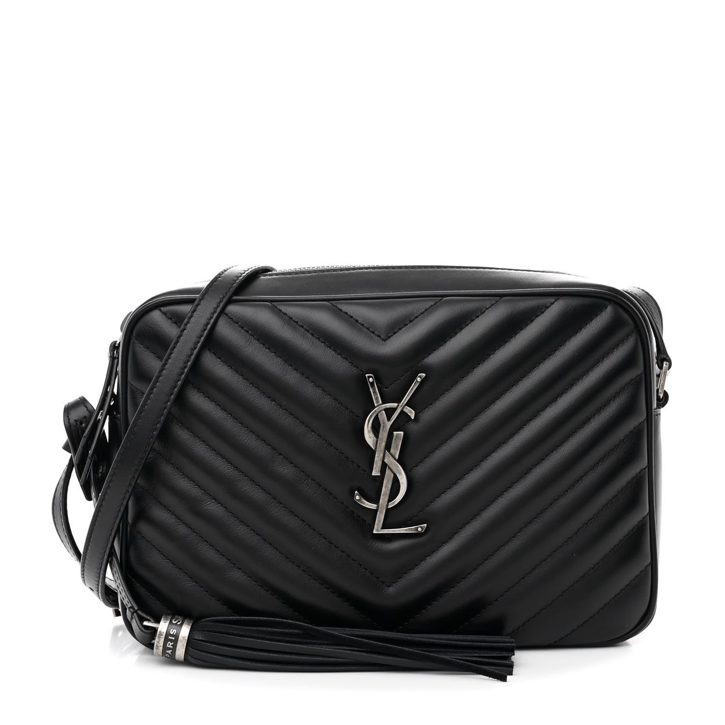 Calfskin Matelasse Monogram Lou Camera Bag Black