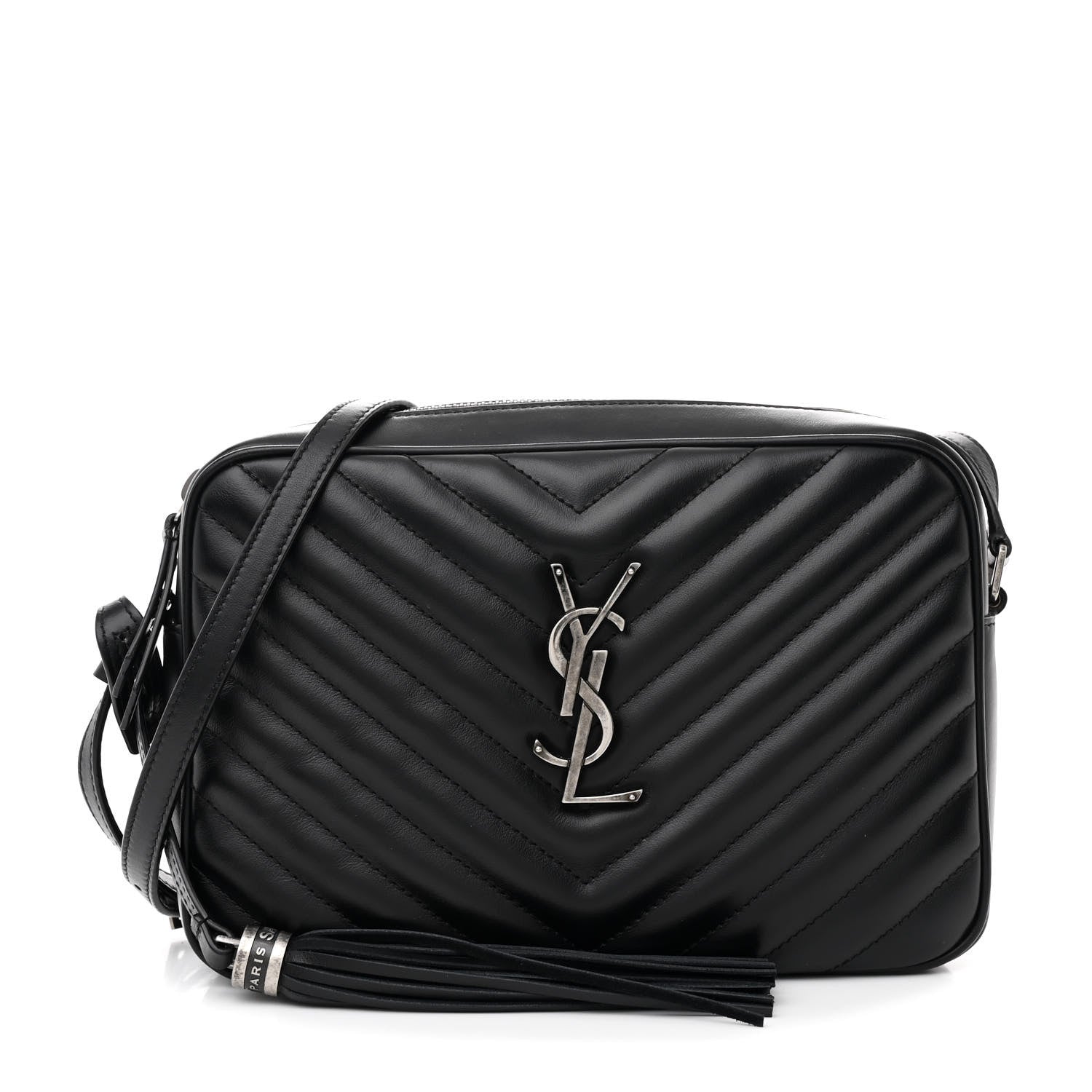 Saint Laurent Calfskin Matelasse Monogram Lou Camera Bag Black 1 of 11