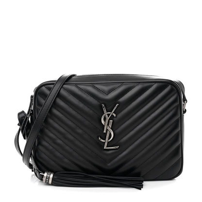 Saint Laurent Calfskin Matelasse Monogram Lou Camera Bag Black 1 of 11