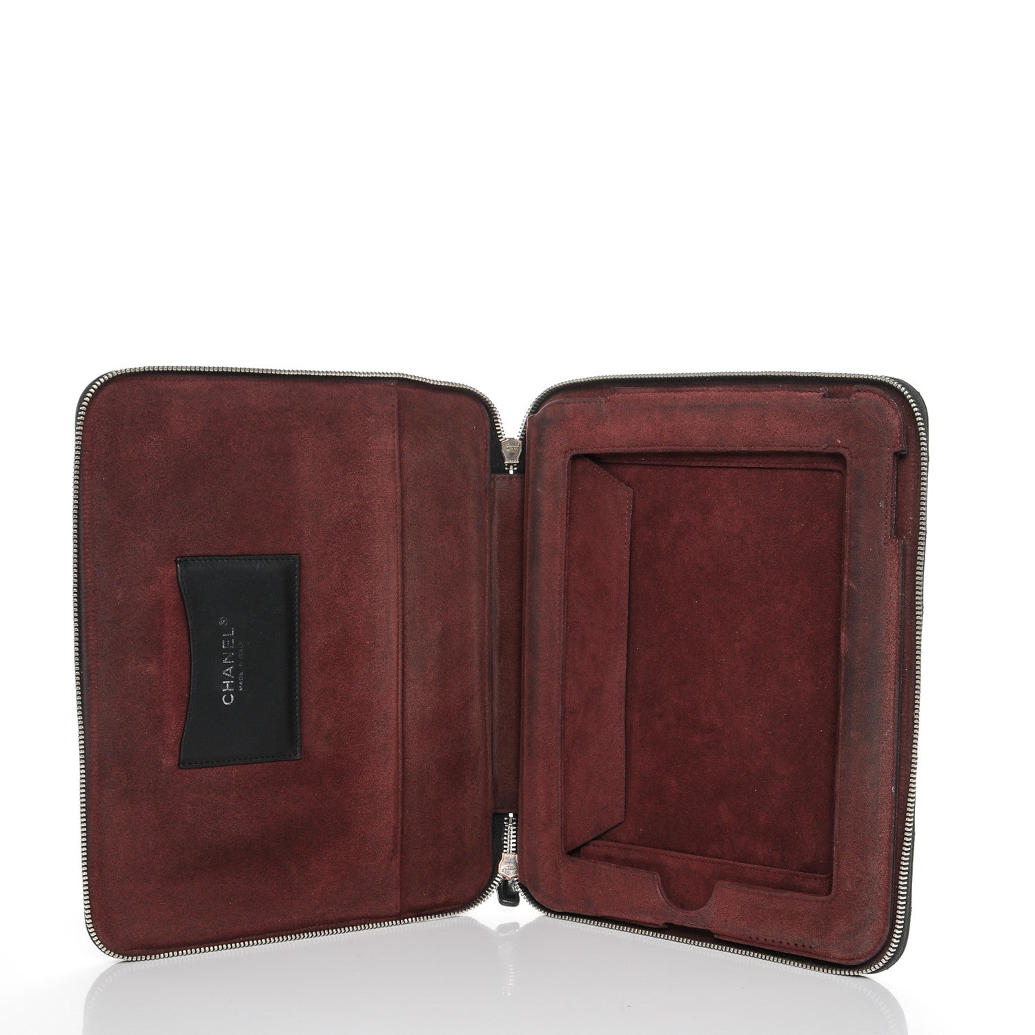 Chanel Lambskin Quilted iPad Case Black 5 of 6