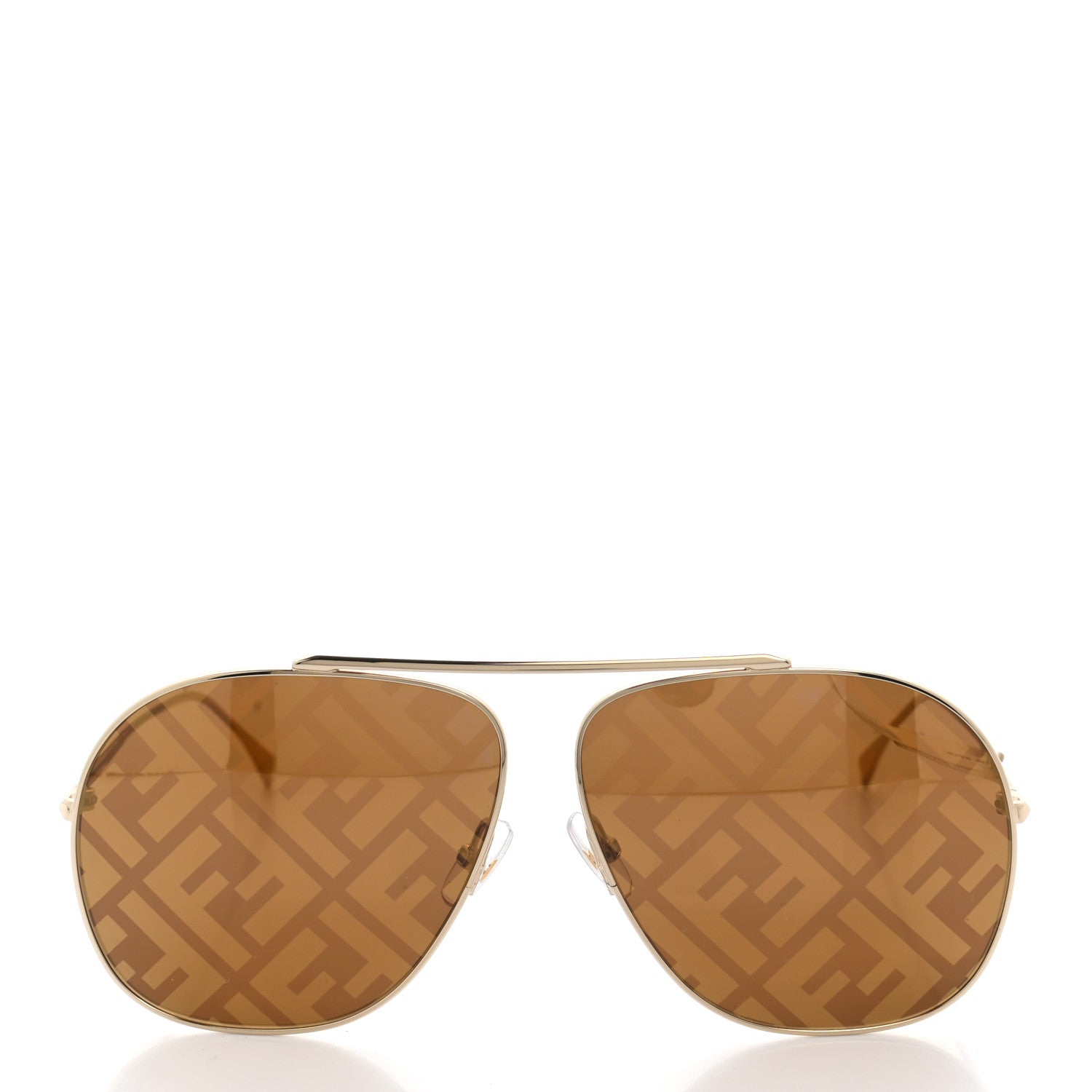 Fendi Metal Fendi Forever Aviator Sunglasses FF0407/G/S Gold 2 of 8