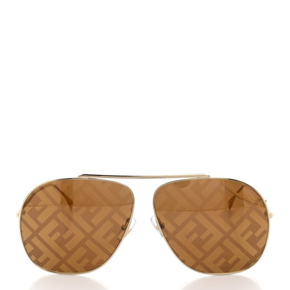 Fendi Metal Fendi Forever Aviator Sunglasses FF0407/G/S Gold 2 of 8