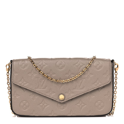 Louis Vuitton Empreinte Pochette Felicie Chain Wallet Tourterelle 1 of 9