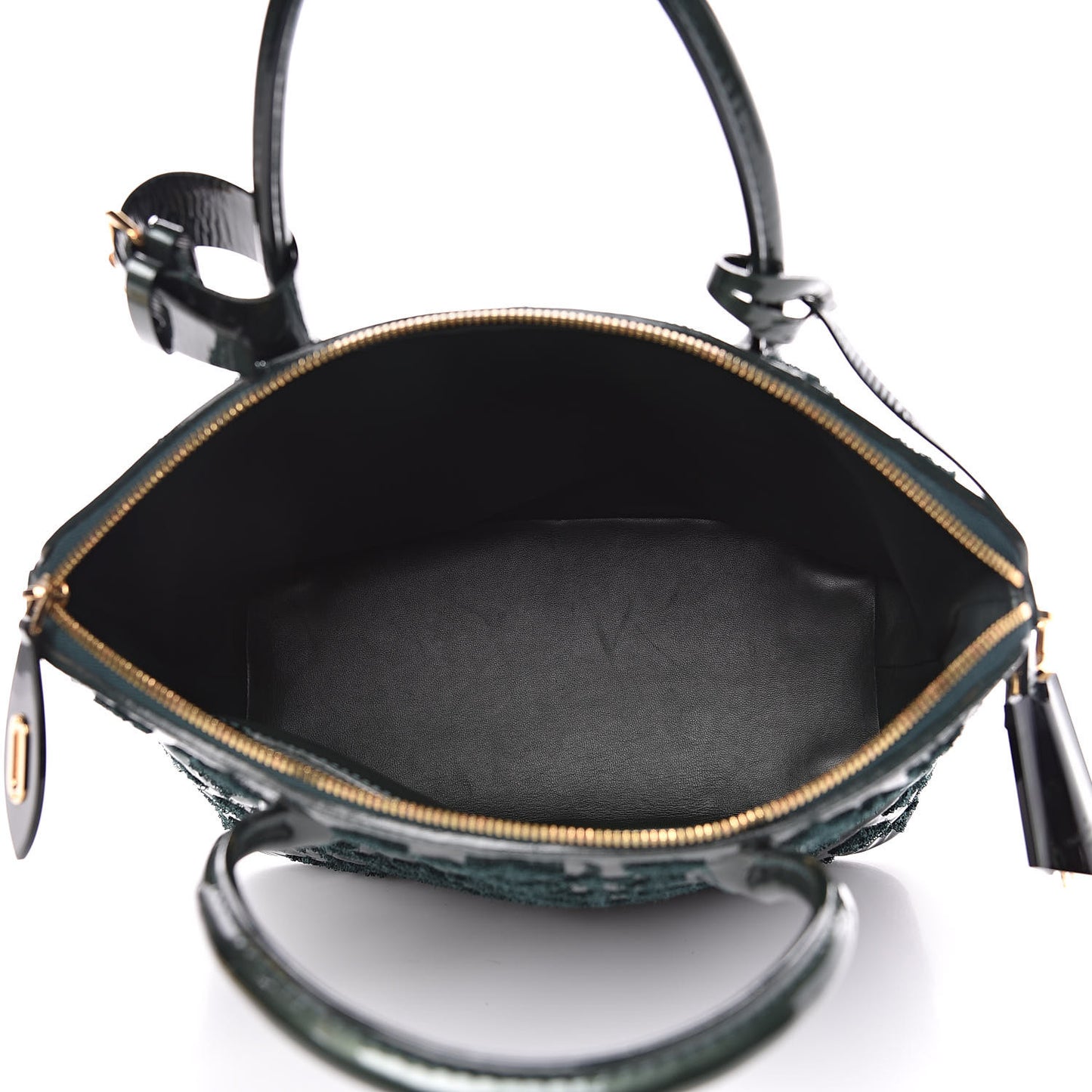 Patent Lambskin Fascination Lockit Vert Fonce