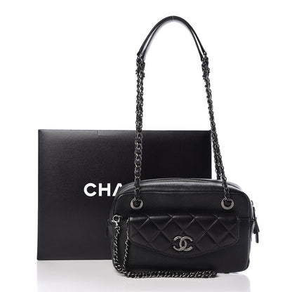 Chanel Caviar Lambskin Quilted Small Coco Break Camera Case Black 12 of 12