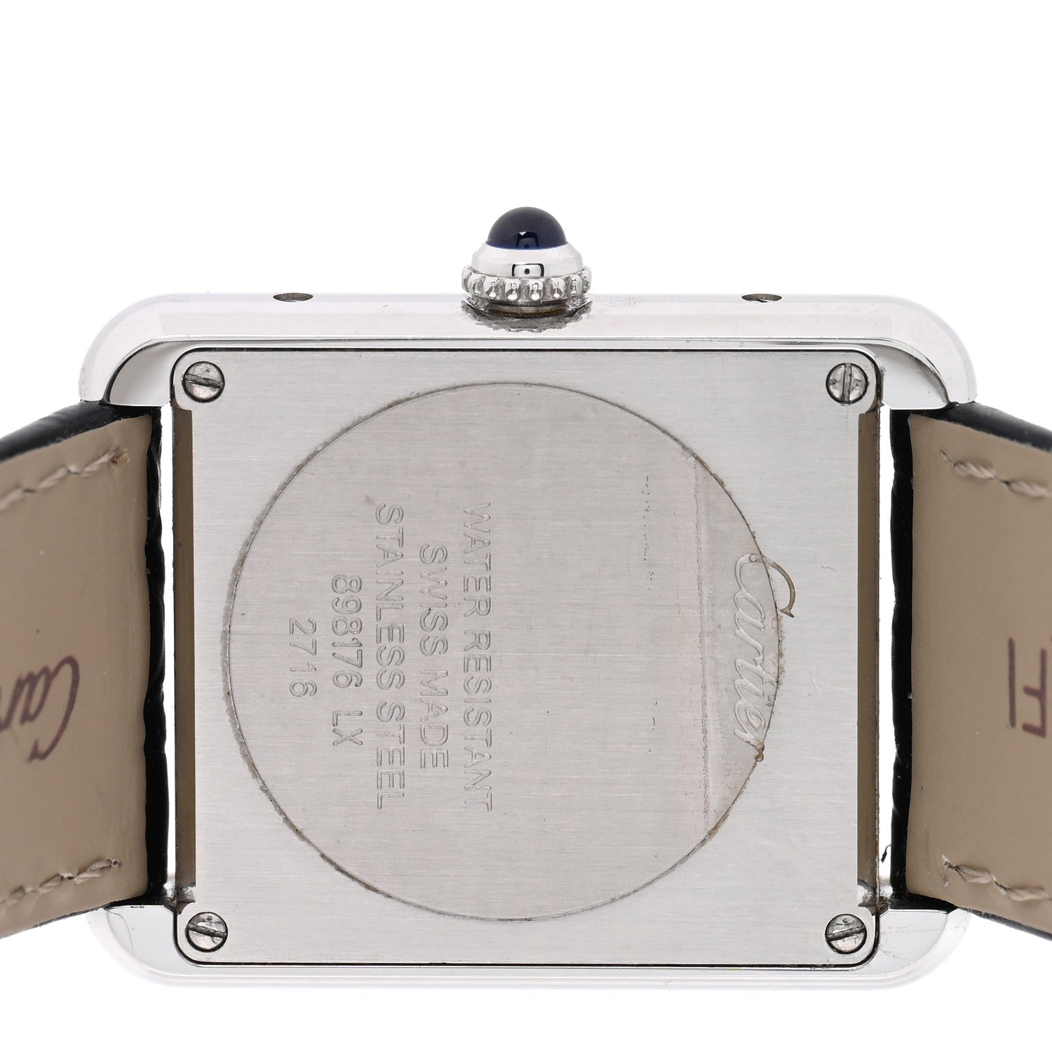 Cartier Stainless Steel Alligator 24mm Tank Solo Quartz Watch 4 of 4