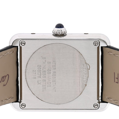Cartier Stainless Steel Alligator 24mm Tank Solo Quartz Watch 4 of 4