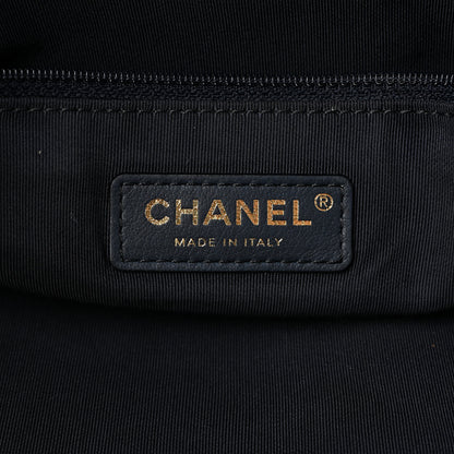 Chanel Wool Tweed CC Tote Purple Black Blue 6 of 14