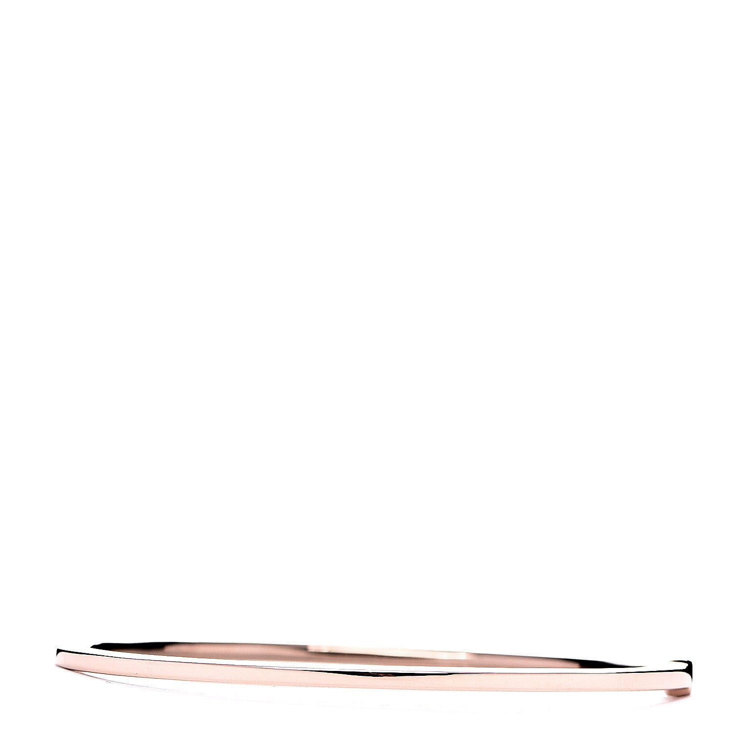 Tiffany 18K Rose Gold Diamond Metro Hinged Bangle Bracelet 3 of 5