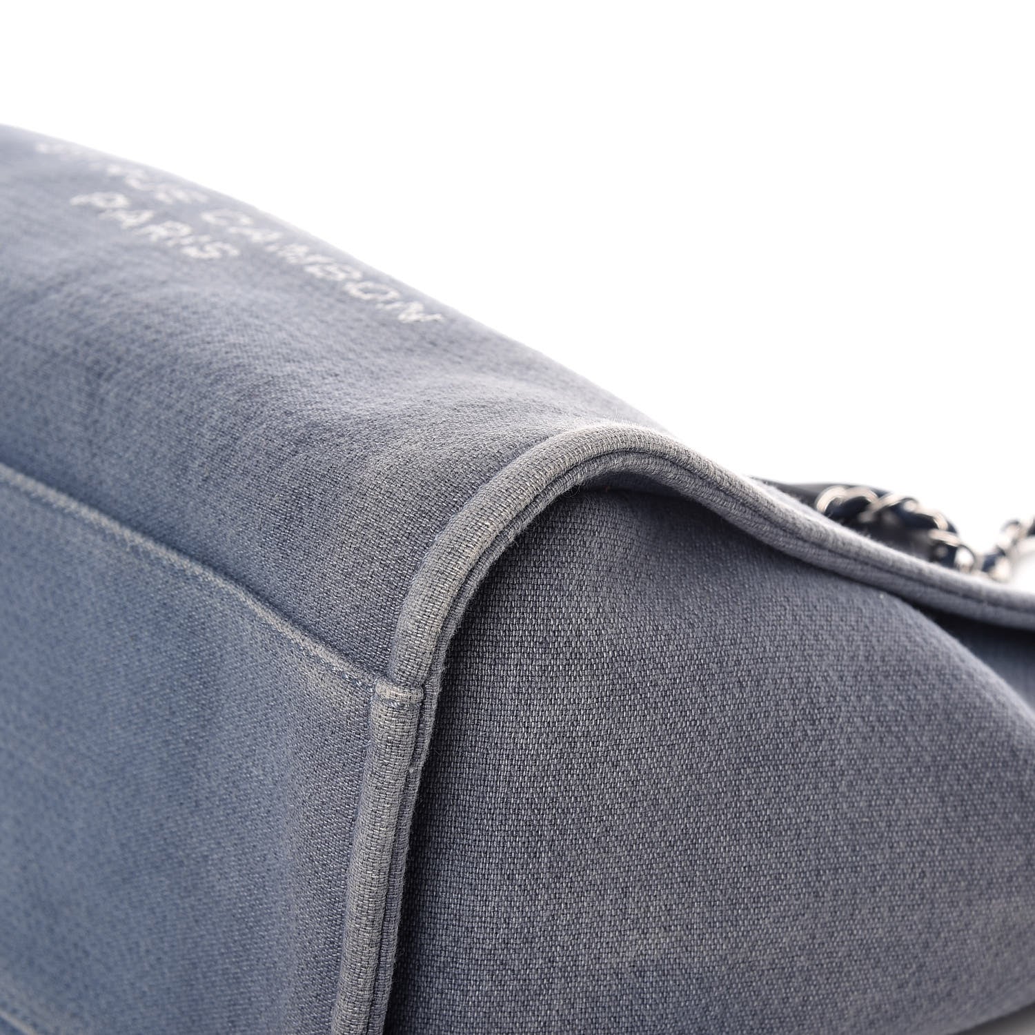 Chanel Canvas Large Deauville Tote Denim Blue 12 of 14