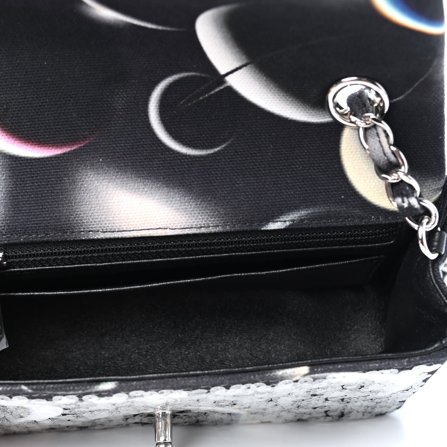 Chanel Canvas Sequin Mini Rectangular Flap Black 4 of 4