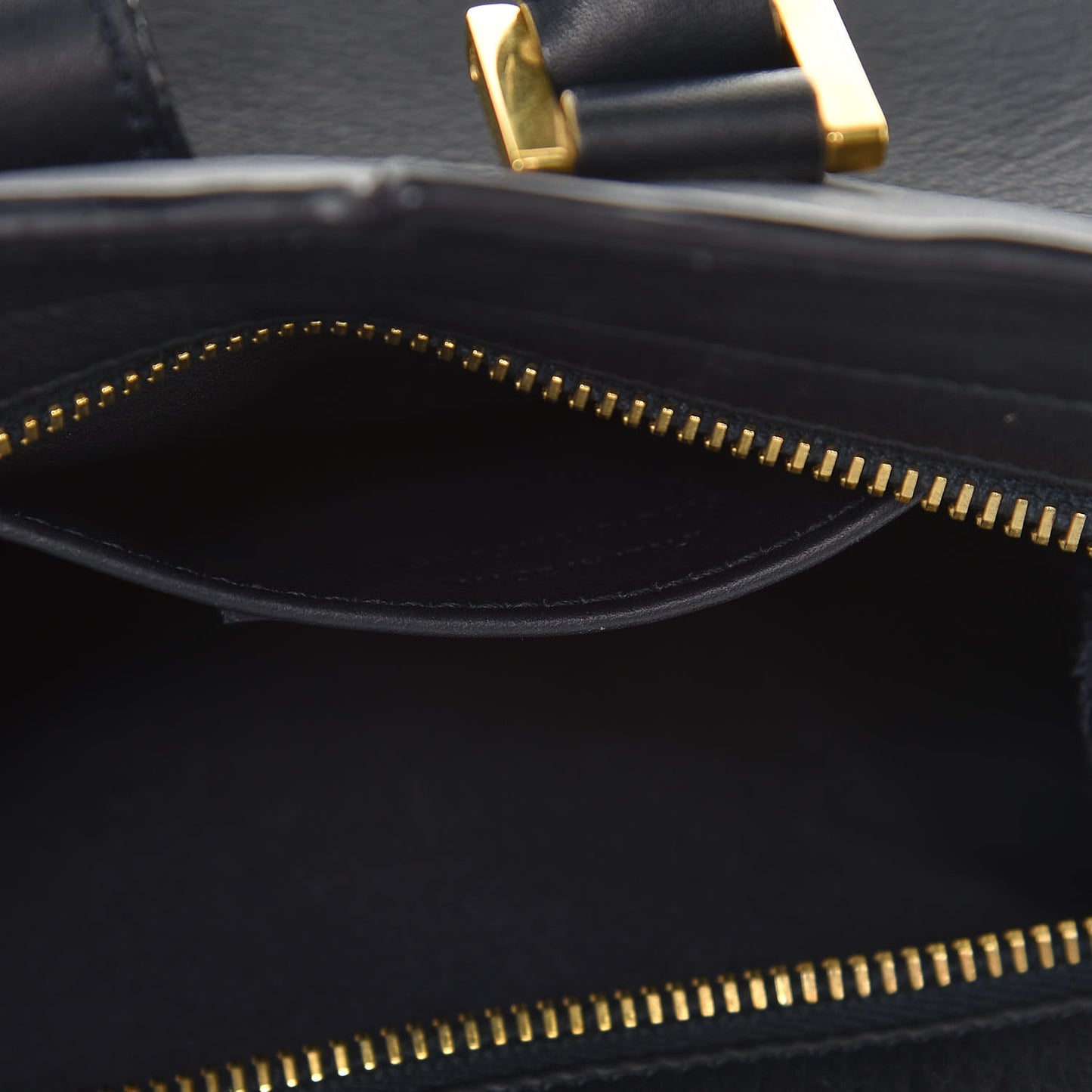 Calfskin Small Classic Y Cabas Navy Blue