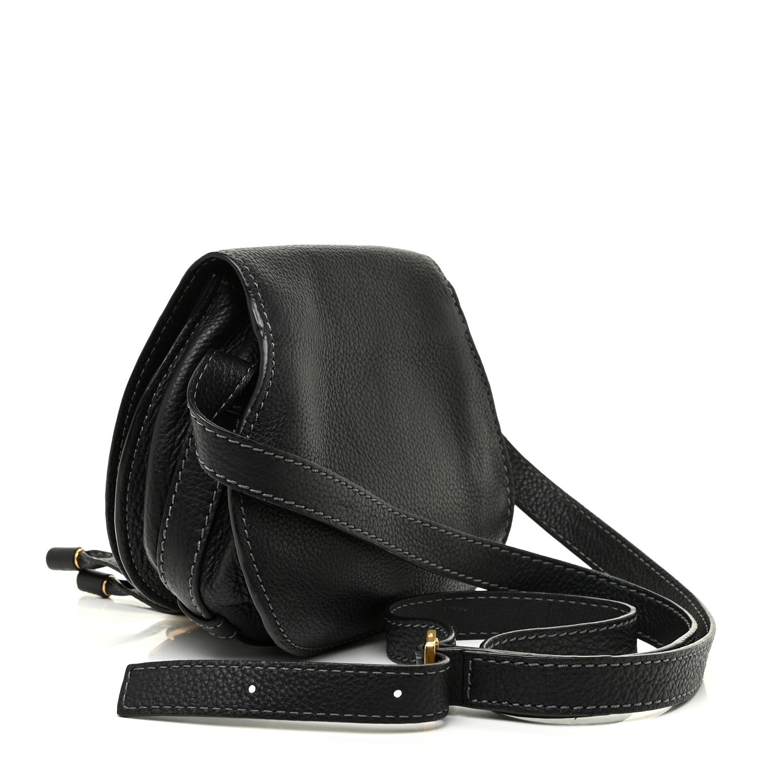 Chloe Calfskin Mini Marcie Round Crossbody Bag Black 3 of 13