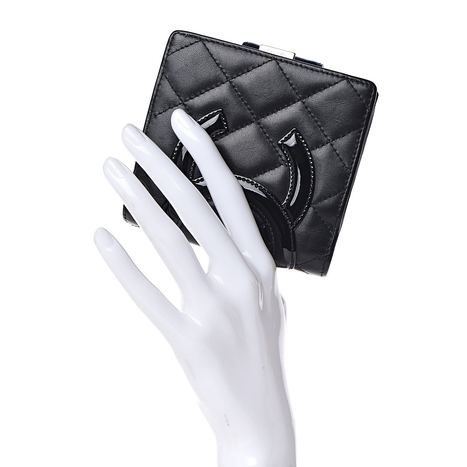 Chanel Calfskin Quilted Cambon Bi-Fold Wallet Black 3 of 18