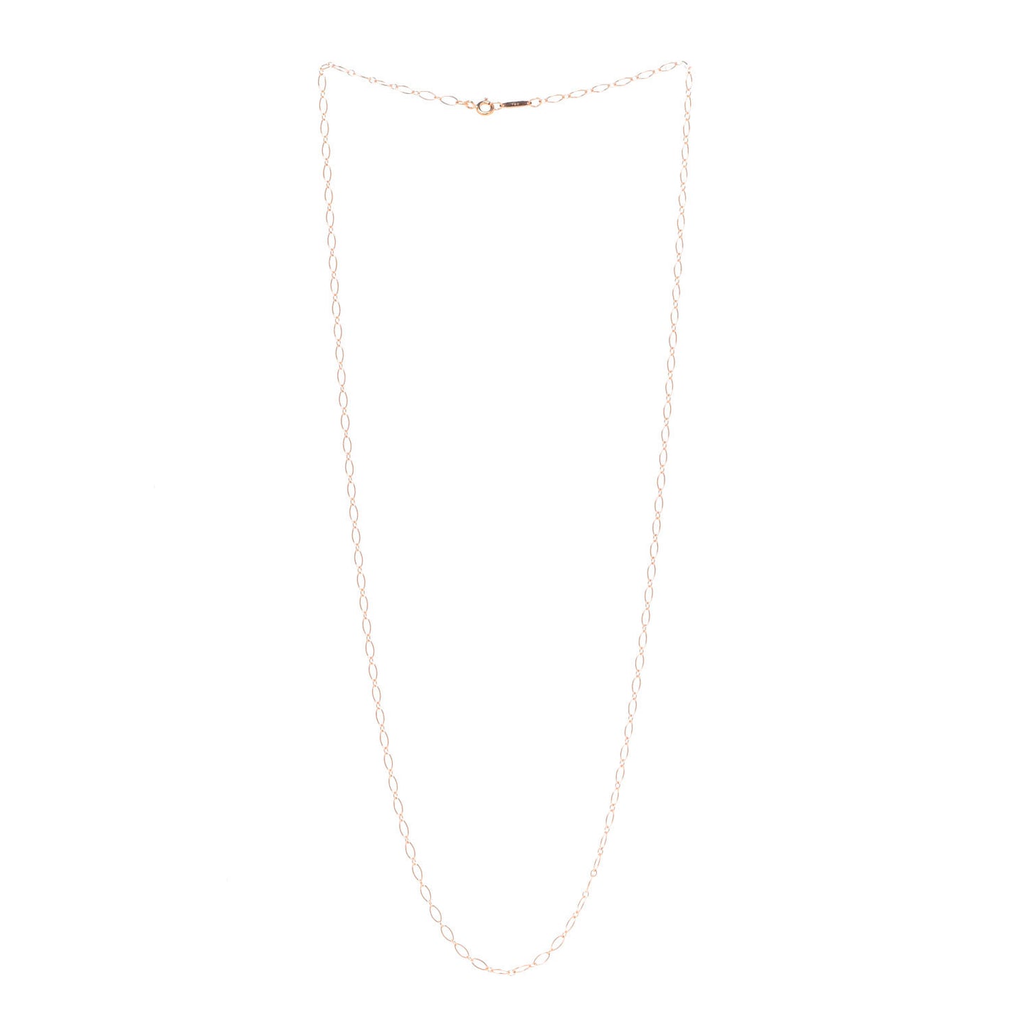 18K Rose Gold Oval Link Chain 24"