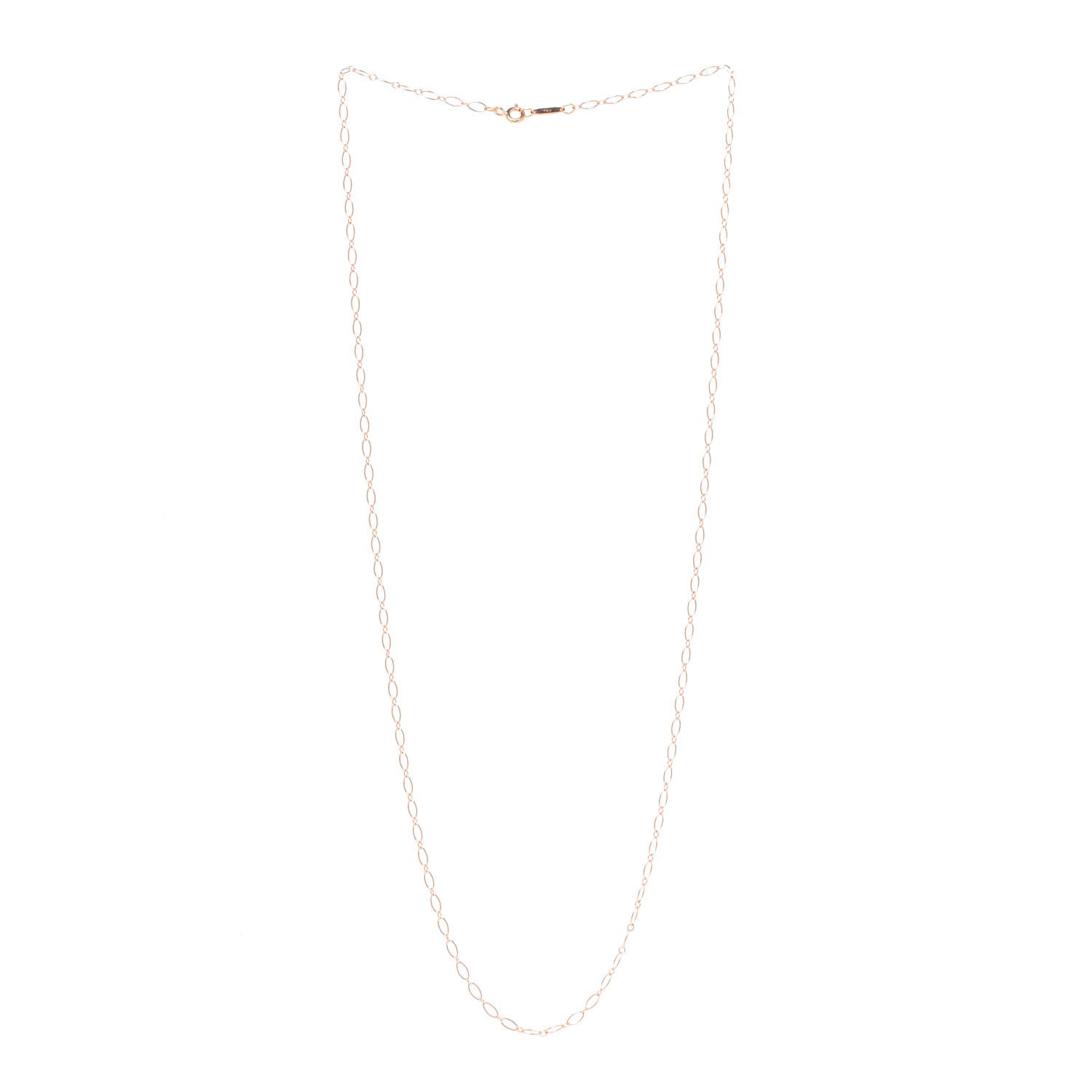 Tiffany 18K Rose Gold Oval Link Chain 24" 3 of 5