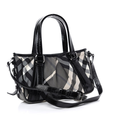 Burberry Nylon Beat Check Shoulder Bag Black 3 of 11